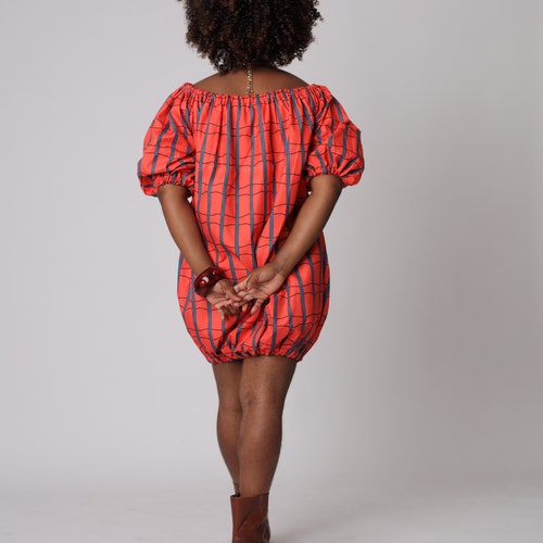 African print Balloon dress/African loose fit Plus-size dress/Ankara Maternity shops dress/Ethnic Women’s fashion/African-American Women clothes