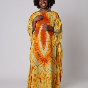 Adire Silk Maxi Dress/African Silk Kaftan/Silk Dress/Boubou Plus-size Dress/Tie-Dye dress women/Maternity African Fashion/Loose Fit Style
