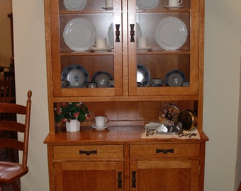 Oak China Cabinet - Etsy