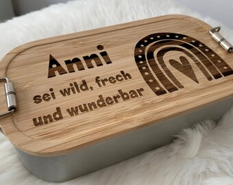 Brotdose - Lunchbox personalisiert auch mit Trennwand erhältlich