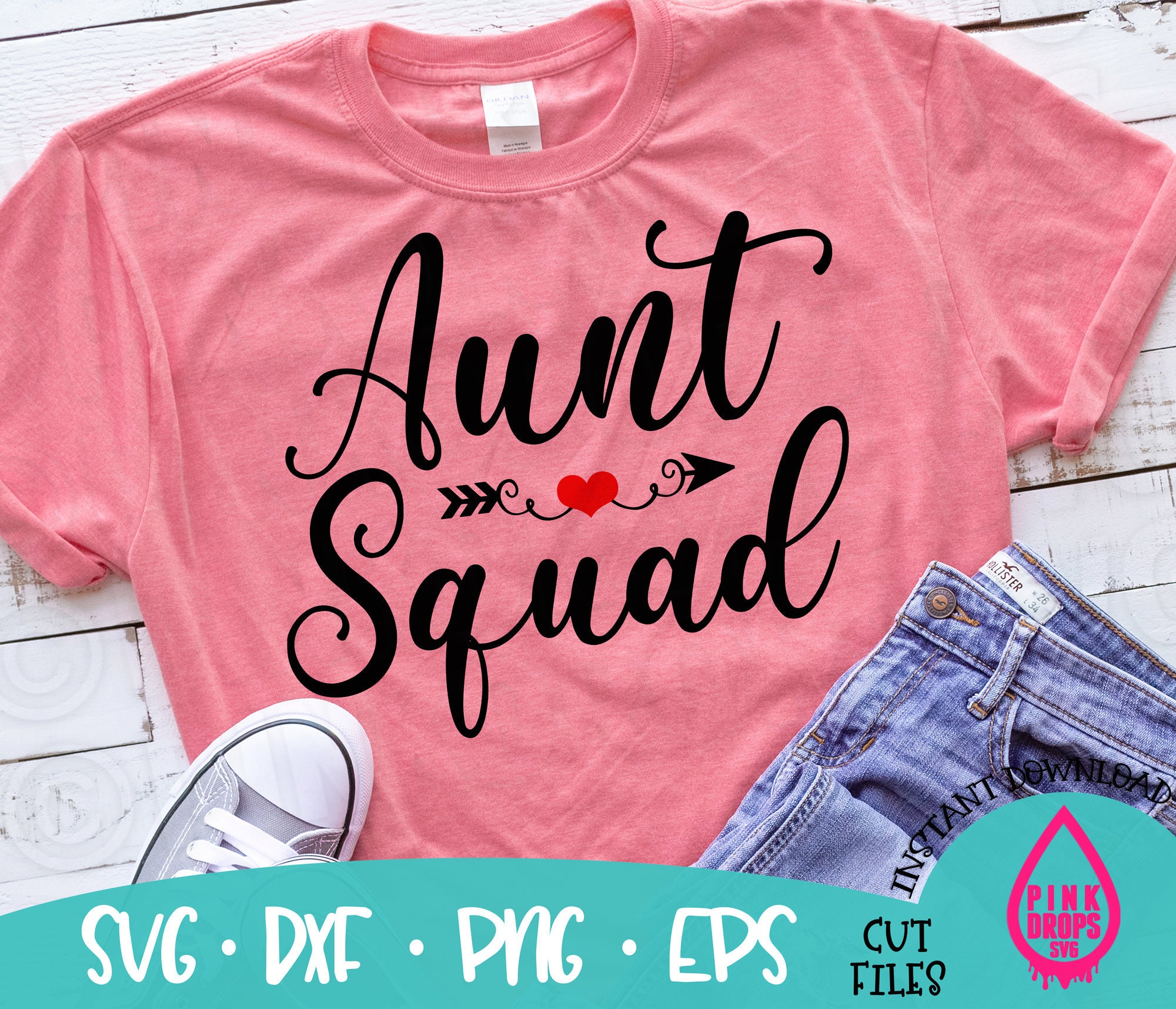 Download Aunt Squad SVG Tee Shirt svg png dxf Cut File Cricut | Etsy