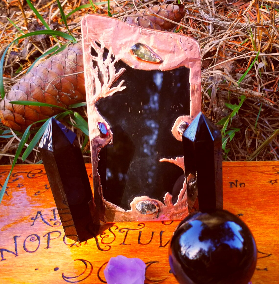 Black Mirror / Magic Mirror / Seeing Mirror Etsy