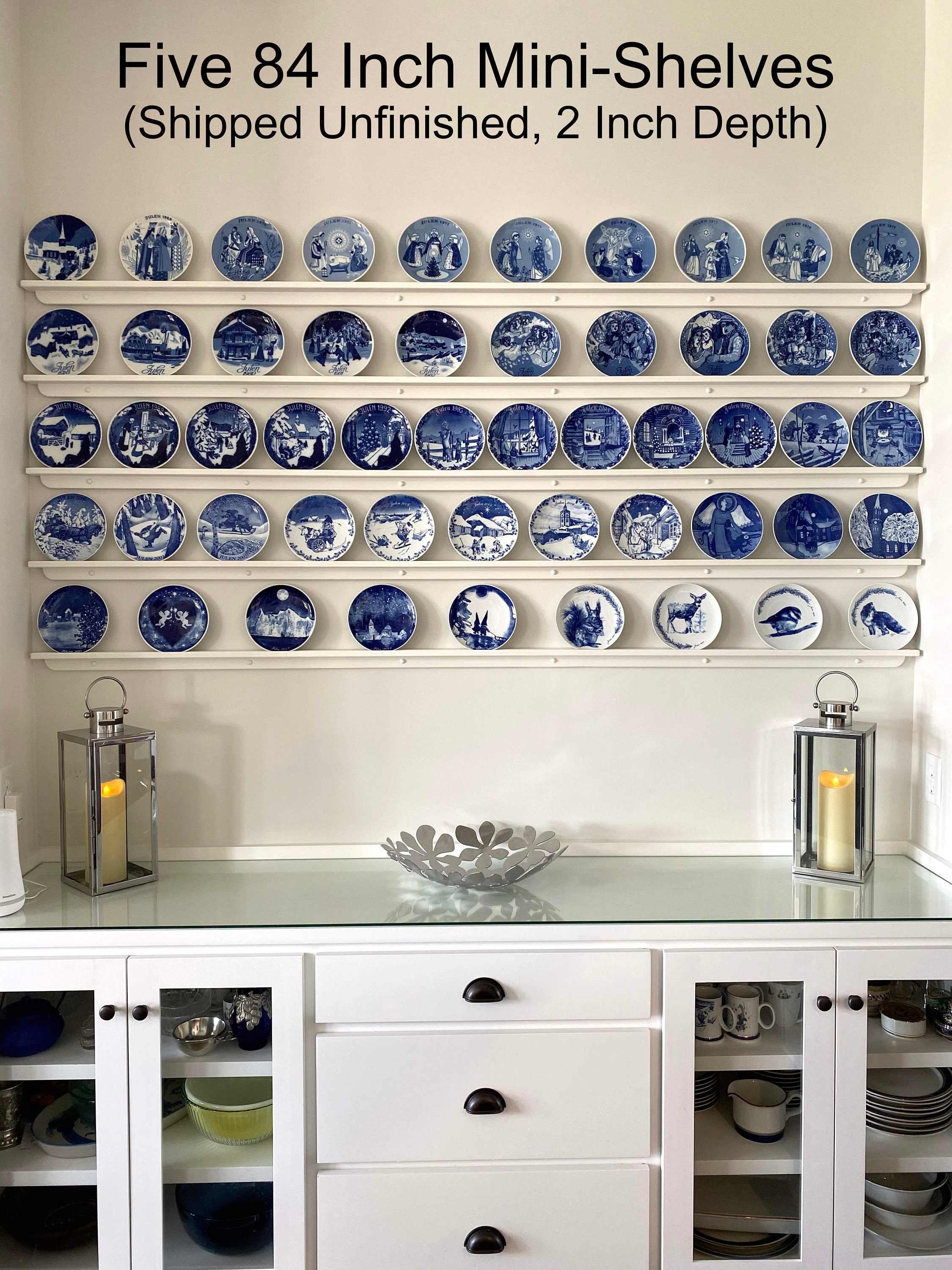 Plate Shelf Plate Rail Display Shelf Custom Made Oak Etsy