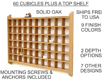 Handcrafted Red Oak Shadow Box - Wall Curio Cabinet Display