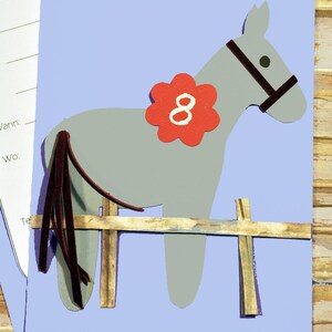 Invitation children's birthday girl horse image 4