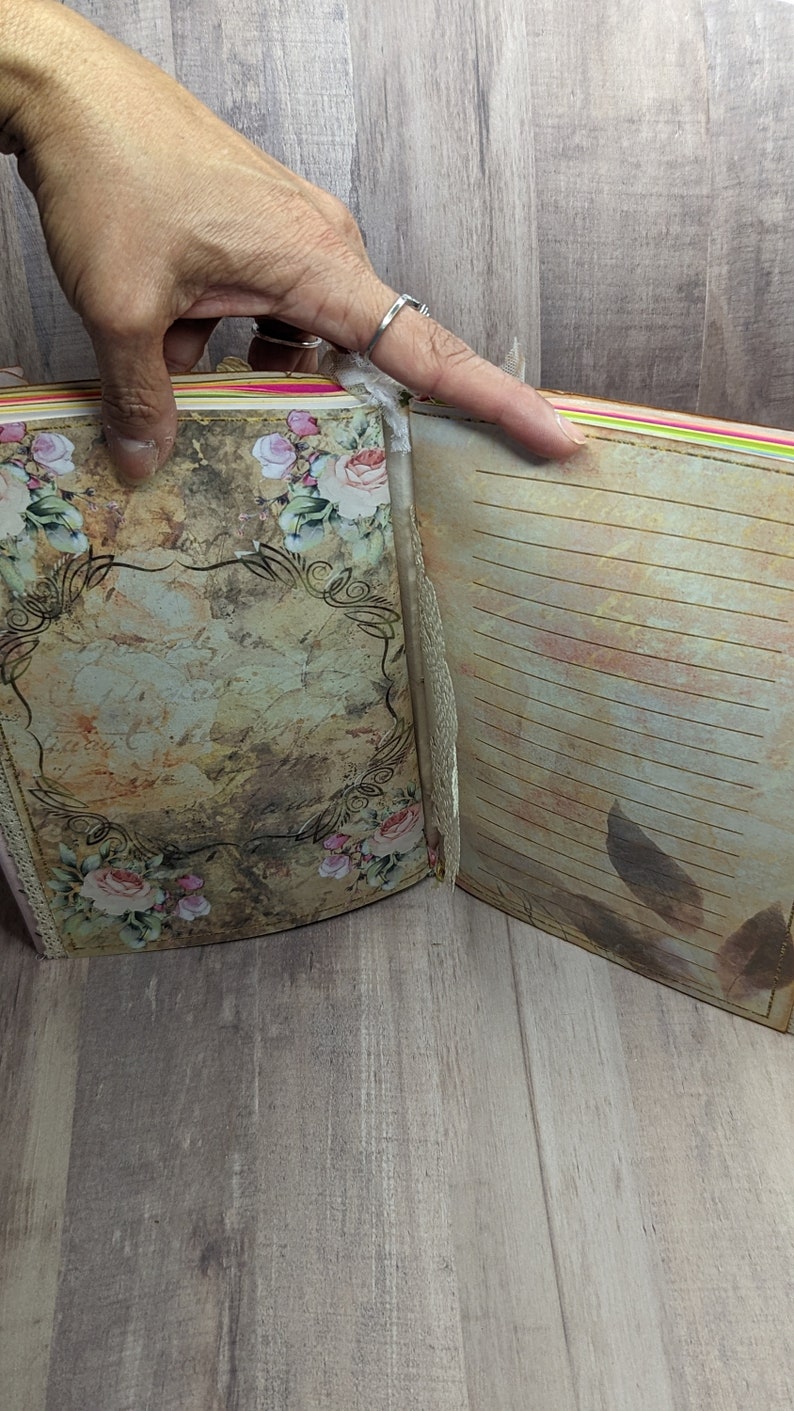 Teatime Vintage Junk Journal Hardcover Memory Book Botanical Etsy