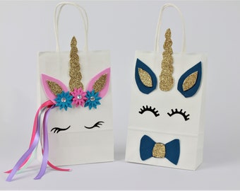 Unicorn goody bags, unicorn party, unicorn paper bags (Pckg of 10)