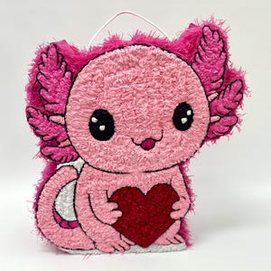 Cute Axolotl piñata , Piñata Ajolote, Birthday Piñata
