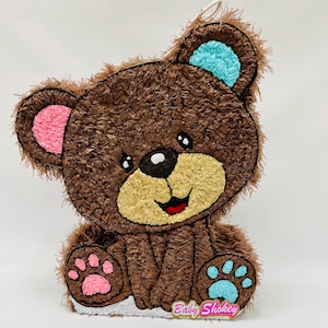 Teddy bear piñata for gender reveal / Gender reveal Oh my baby teddy bear