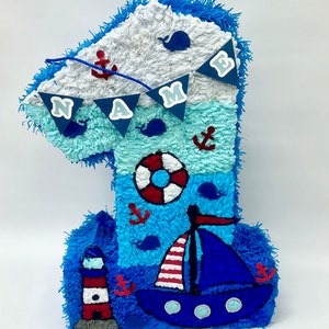 Naval themed piñata / Boat piñata / Sailor party piñata