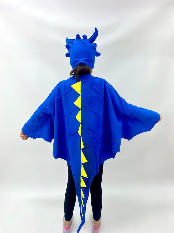 Dinosaurier Umhang Set Für Kinder – Mit Maske, Krallen & Schuhüberziehern, Blau, Für Halloween & Kostümparty