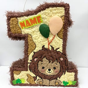 Lion piñata, Animals of the jungle piñata, Zoo piñata, First year piñata