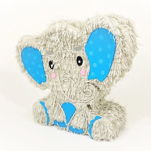 Baby elephant pinata/ baby shower pinata/ baby boy pinata/ first year pinata/Piñata de elefante bebé