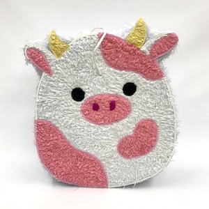 Squishmallow inspired cow piñata/Cute piñata