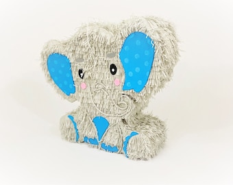 Baby elephant pinata/ baby shower pinata/ baby boy pinata/ first year pinata/Piñata de elefante bebé