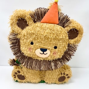 Lion piñata, Animals of the jungle birthday piñata, Zoo birthday, Cute lion piñata