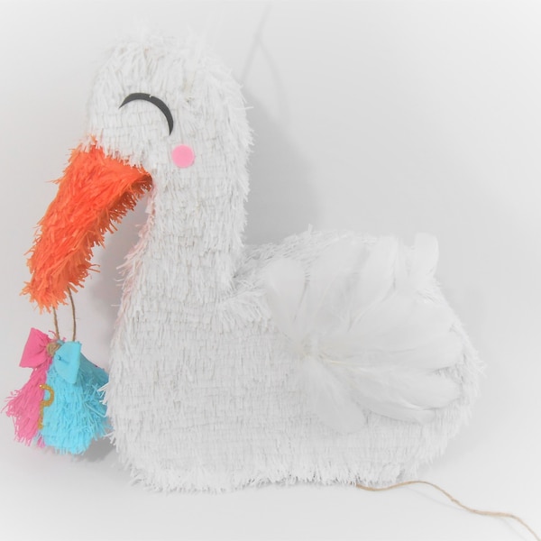 Stork bird pinata/Piñata  de ciguena/ Gender reveal Pinata/ Baby shower pinata