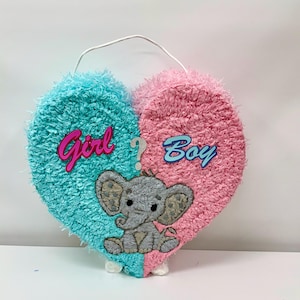Gender reveal elephant themed pinata / Baby shower pinata/ Piñata de revelación de género/ Piñata baby shower/boy or girl