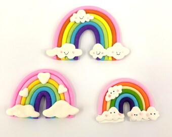 Rainbow cake topper/Cute rainbow stars topper set/Rainbow baby shower/Rainbow birthday decoration