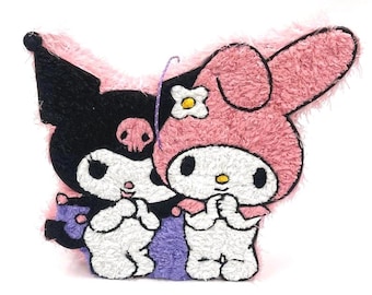 Black bunny and pink bunny piñata/ Kitty friends piñata