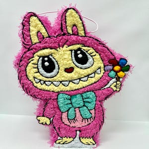 Labubu inspired piñata/ Monster piñata/Cute monster birthday