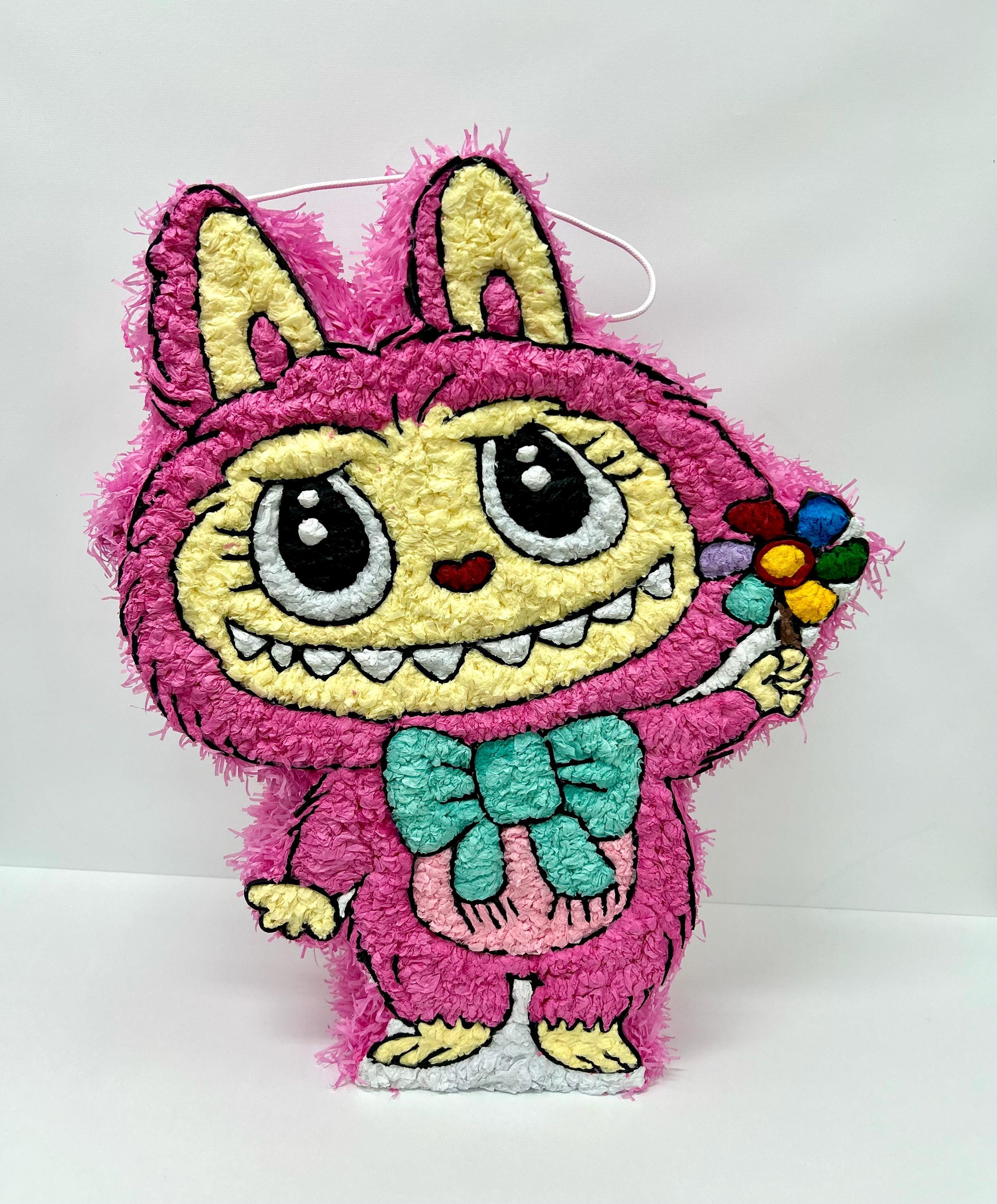 Labubu inspired piñata/ Monster piñata/Cute monster birthday