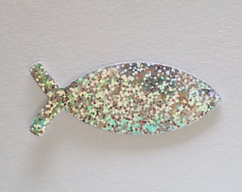 Wax rainbow fish in glitter