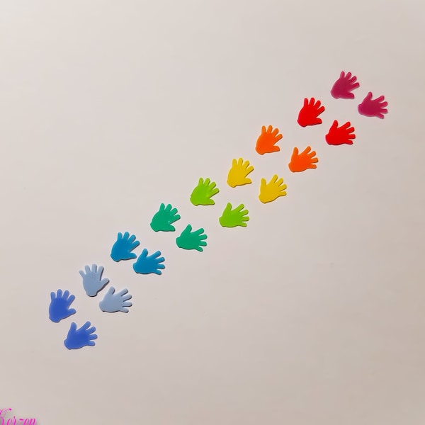 Rainbow wax hands