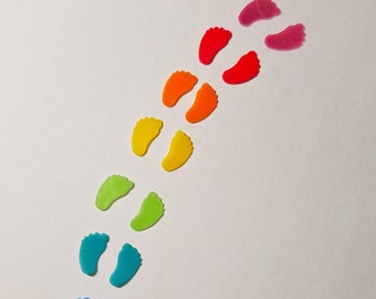 free color choice 6 pairs of wax feet footprints