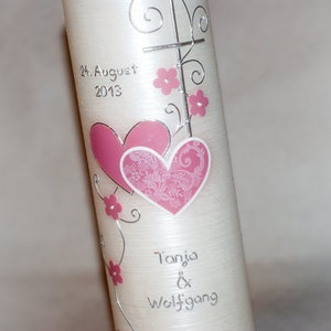 Wedding candle romantic with lace image 1