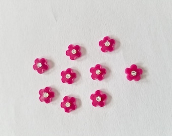 Free colour choice rhinestone wax flowers