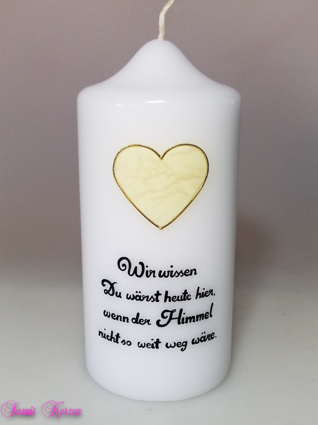Hochzeit Gedenkkerze für Verstorbene Herz Etsy Schweiz