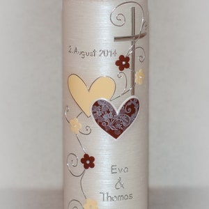 Wedding candle romantic with lace image 8