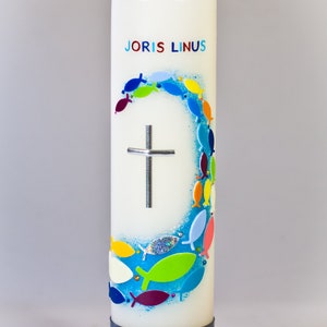 Baptismal candle Lennart 25x6