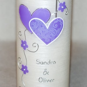 Wedding candle romantic with lace image 5