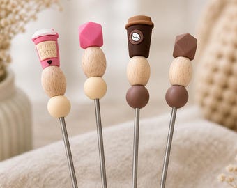 Amigurumi Sticks Coffee • Sewing Sticks • Nähstäbchen • Häkelzubehör für Häkeltiere • DIY Werkzeug • Set á 2 Stück • Art.-Nr. AS014