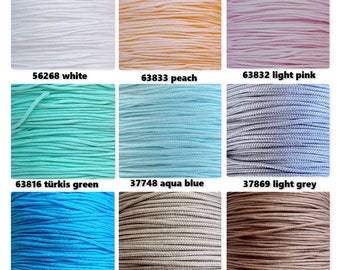 5 m (0,60EUR/meter) * PP polyester koord * Ø 0,5 - 0,8 mm - 1,0 mm * Macramé lint * koord