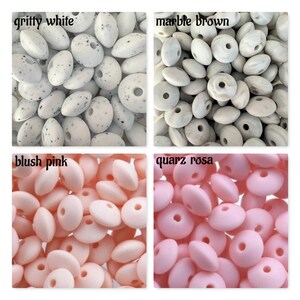 Perles en silicone lentilles Ø 12 x 7 mm sans BPA 10 pièces 0,40 EUR/pc. image 6