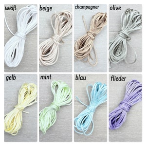 3m • Satin Band • Nylon Schnur • Macramé Band • Kordel • Ø 0,8 mm • Farbwahl