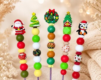 Häkelnadel mit Silikonperlen • Minimalistisch & hochwertig • Ergonomischer Griff • Handmade Geschenk für Häkelliebhaber • Topper Weihnachten
