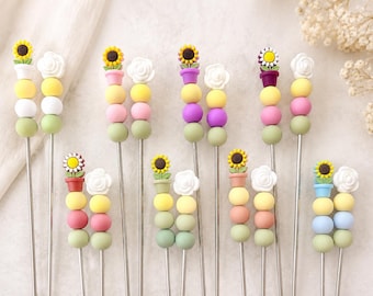 Amigurumi Sticks BLUMENTOPF • Sewing Sticks • Nähstäbchen • Häkelzubehör für Häkeltiere • DIY Werkzeug • Set á 2 Stück • Art.-Nr. AS017