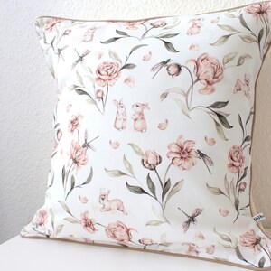 Sofort lieferbar!!! Kissen 40x40 cm  Hase Blumen