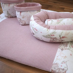 Changing mat set changing mat "Koala+Waffle pique old pink" fabrics Öko Tex Standard 100
