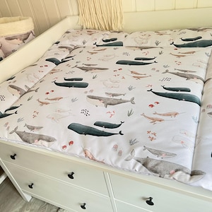 Water-repellent changing mat | Waterproof changing mat &quot;Whale Ocean Animals&quot;