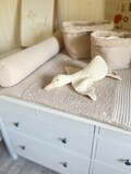 Changing mat set | Changing mat "Waffle pique light beige + terry cloth light beige" Fabrics Oeko-Tex Standard 100
