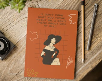 Dziennik cytatów z ilustracji modowych: szykowny, motywujący notatnik