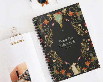 Fantazyjny spiralny notatnik „W dół króliczej nory”: dziennik dla marzycieli