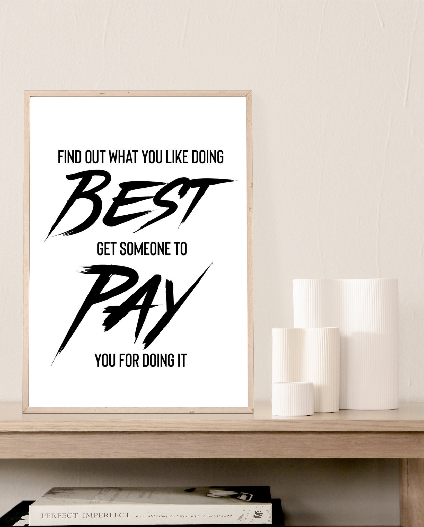 Inspirational Wall Art Office Decor, Minimalist Art Print