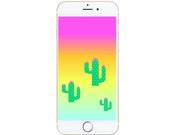 Ähnliche Artikel wie Rosa Ombre Kaktus iPhone Wallpaper ...