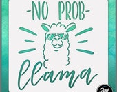 No Prob-Llama - Durable and reusable stencil for DIY painting, crafting and scrapbooking projects